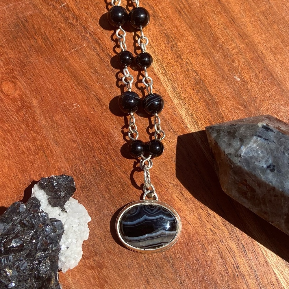 Black Agate Silversmith Necklace